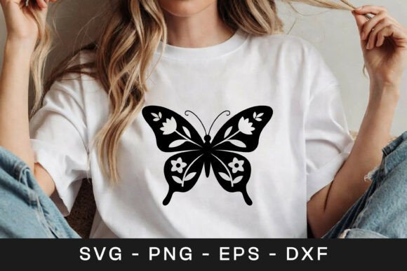 Bold Butterfly Silhouette Design SVG PNG for Crafts & Graphics