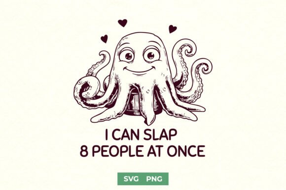 Funny Octopus SVG for Sarcastic Shirts: Graphics & Crafts
