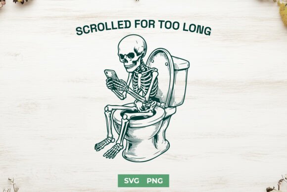 Funny Skeleton SVG for Bathroom Decor: Graphics & Crafts Review