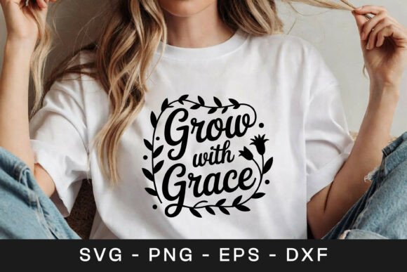 Grow with Grace Floral SVG for Crafts & Graphics