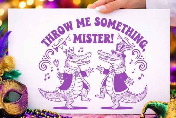 Mardi Grass Throw Me Something SVG PNG Graphics